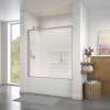 Connect 55 1/2-57 x 57 in. 6mm Sliding Tub Door for Alcove Installation with Clear glass in Brushed Nickel