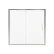 Connect 55 1/2-57 x 57 in. 6mm Sliding Tub Door for Alcove Installation with Clear glass in Brushed Nickel