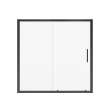 Connect 57-58 1/2 x 57 in. 6mm Sliding Tub Door for Alcove Installation with Clear glass in Matte Black
