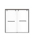 Uptown 56-59 x 58 in. 8 mm Bypass Tub Door for Alcove Installation with Clear glass in Dark Bronze