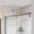 Uptown 56-59 x 58 in. 8 mm Bypass Tub Door for Alcove Installation with Clear glass in Brushed Nickel