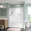 Uptown 56-59 x 58 in. 8 mm Bypass Tub Door for Alcove Installation with Clear glass in Brushed Nickel
