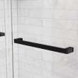 Uptown 56-59 x 58 in. 8 mm Bypass Tub Door for Alcove Installation with Clear glass in Matte Black