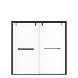 Uptown 56-59 x 58 in. 8 mm Bypass Tub Door for Alcove Installation with Clear glass in Matte Black