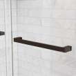 Uptown 44-47 x 76 in. 8 mm Bypass Shower Door for Alcove Installation with Clear glass in Dark Bronze