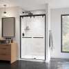 Uptown 44-47 x 76 in. 8 mm Bypass Shower Door for Alcove Installation with Clear glass in Matte Black