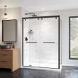 Uptown 56-59 x 76 in. 8 mm Bypass Shower Door for Alcove Installation with Clear glass in Dark Bronze