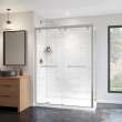 Uptown 56-59 x 76 in. 8 mm Bypass Shower Door for Alcove Installation with Clear glass in Brushed Nickel