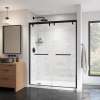 Uptown 56-59 x 76 in. 8 mm Bypass Shower Door for Alcove Installation with Clear glass in Matte Black