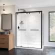 Uptown 56-59 x 76 in. 8 mm Bypass Shower Door for Alcove Installation with Clear glass in Matte Black