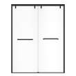 Uptown 56-59 x 76 in. 8 mm Bypass Shower Door for Alcove Installation with Clear glass in Matte Black