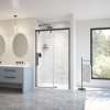 Uptown 44-47 x 76 in. 8 mm Sliding Shower Door for Alcove Installation with Clear glass in Dark Bronze