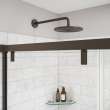 Uptown 44-47 x 76 in. 8 mm Sliding Shower Door for Alcove Installation with Clear glass in Dark Bronze