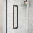 Uptown 44-47 x 76 in. 8 mm Sliding Shower Door for Alcove Installation with Clear glass in Dark Bronze & Beige Marble