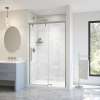 Uptown 44-47 x 76 in. 8 mm Sliding Shower Door for Alcove Installation with Clear glass in Brushed Nickel
