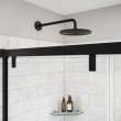 Uptown 44-47 x 76 in. 8 mm Sliding Shower Door for Alcove Installation with Clear glass in Matte Black