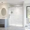 Uptown 56-59 x 76 in. 8 mm Sliding Shower Door for Alcove Installation with Clear glass in Chrome