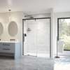 Uptown 56-59 x 76 in. 8 mm Sliding Shower Door for Alcove Installation with Clear glass in Dark Bronze
