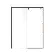 Uptown 56-59 x 76 in. 8 mm Sliding Shower Door for Alcove Installation with Clear glass in Dark Bronze & Beige Marble