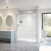 Uptown 56-59 x 76 in. 8 mm Sliding Shower Door for Alcove Installation with Clear glass in Brushed Nickel