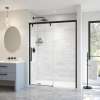 Uptown 56-59 x 76 in. 8 mm Sliding Shower Door for Alcove Installation with Clear glass in Matte Black