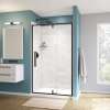 Uptown 45-47 x 76 in. 8 mm Pivot Shower Door for Alcove Installation with Clear glass in Dark Bronze