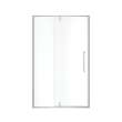 Uptown 45-47 x 76 in. 8 mm Pivot Shower Door for Alcove Installation with Clear glass in Chrome & White Marble