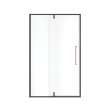 Uptown 45-47 x 76 in. 8 mm Pivot Shower Door for Alcove Installation with Clear glass in Dark Bronze & Beige Marble