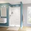 Uptown 45-47 x 76 in. 8 mm Pivot Shower Door for Alcove Installation with Clear glass in Brushed Nickel