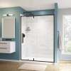 Uptown 57-59 x 76 in. 8 mm Pivot Shower Door for Alcove Installation with Clear glass in Dark Bronze