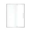 Uptown 57-59 x 76 in. 8 mm Pivot Shower Door for Alcove Installation with Clear glass in Chrome & White Marble