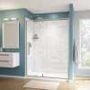 Uptown 57-59 x 76 in. 8 mm Pivot Shower Door for Alcove Installation with Clear glass in Brushed Nickel