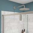 Uptown 57-59 x 76 in. 8 mm Pivot Shower Door for Alcove Installation with Clear glass in Brushed Nickel