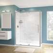 Uptown 57-59 x 76 in. 8 mm Pivot Shower Door for Alcove Installation with Clear glass in Brushed Nickel