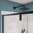 Uptown 57-59 x 76 in. 8 mm Pivot Shower Door for Alcove Installation with Clear glass in Matte Black