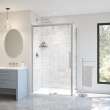 Uptown Return Panel for 36 in. Base with Clear glass in Chrome