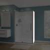 Uptown Return Panel for 36 in. Base with Clear glass in Brushed Nickel