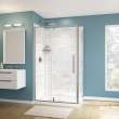 Uptown Return Panel for 36 in. Base with Clear glass in Brushed Nickel