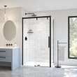 Uptown Return Panel for 36 in. Base with Clear glass in Matte Black