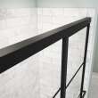 Incognito 57 Shaker 56-59 x 56 3/4 in. 8mm Bypass Tub Door for Alcove Installation with Shaker glass in Matte Black