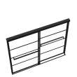 Incognito 57 Shaker 56-59 x 56 3/4 in. 8mm Bypass Tub Door for Alcove Installation with Shaker glass in Matte Black