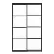 Incognito 76 Shaker 44-47 x 76 in. 8mm Bypass Shower Door for Alcove Installation with Shaker glass in Matte Black
