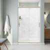 Incognito 76 44-47 x 76 in. 8mm Bypass Shower Door for Alcove Installation with Clear glass in Brushed Nickel