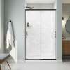 Incognito 76 44-47 x 76 in. 8mm Bypass Shower Door for Alcove Installation with Clear glass in Matte Black