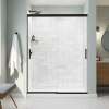 Incognito 76 56-59 x 76 in. 8mm Bypass Shower Door for Alcove Installation with Clear glass in Matte Black