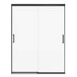 Incognito 76 56-59 x 76 in. 8mm Bypass Shower Door for Alcove Installation with Clear glass in Matte Black
