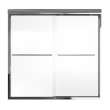 Aura 55-59 x 57 in. 6 mm Bypass Tub Door for Alcove Installation with Fluted glass in Chrome