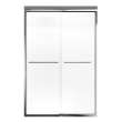 Aura 43-47 x 71 in. 6 mm Bypass Shower Door for Alcove Installation with Fluted glass in Chrome