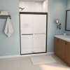 Aura 43-47 x 71 in. 6 mm Bypass Shower Door for Alcove Installation with Fluted glass in Dark Bronze