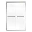 Aura 43-47 x 71 in. 6 mm Bypass Shower Door for Alcove Installation with Fluted glass in Brushed Nickel